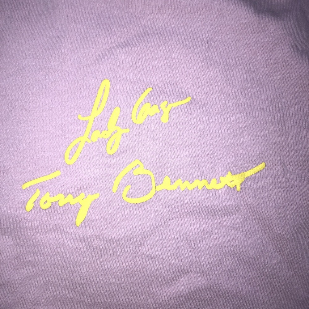 Lady Gaga T Shirt M Pink Love For Sale Tony Bennett Merch NEW - Picture 3 of 7